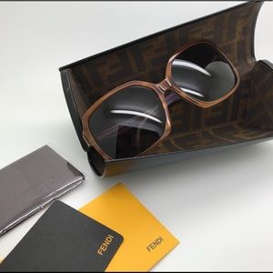 Fendi FS5204 Plastic Brown Purple Sunglasses